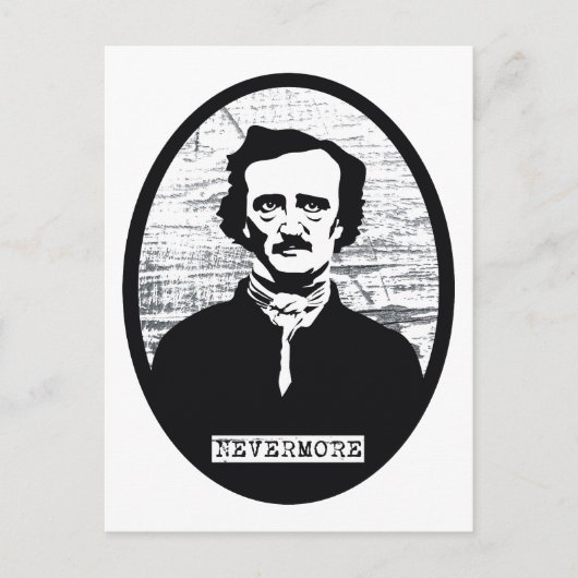 Nevermore Edgar Allan Poe Postkarte (Vorderseite)