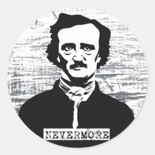 Nevermore Edgar Allan Poe Runder Aufkleber