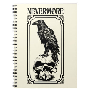 Nevermore Edgar Allan Poe - The Raven Notizblock