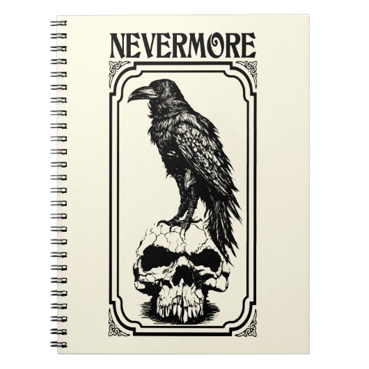Nevermore | Edgar Allan Poe - The Raven Notizblock (Vorderseite)