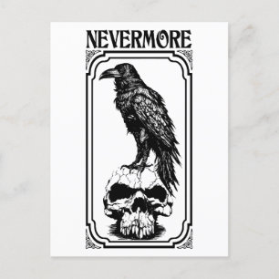 Nevermore   Edgar Allan Poe - The Raven Postkarte