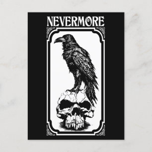 Nevermore   Edgar Allan Poe - The Raven Postkarte