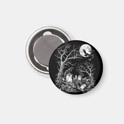 Nevermore Friedhof Magnet (Vorderseite/Rückseite)