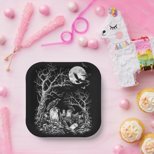 Nevermore Friedhof Pappteller (Party)