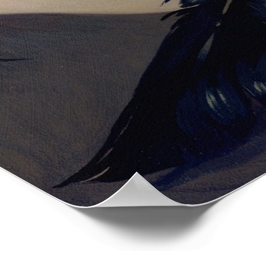 Nevermore gothic Poe Raven Fee Print Poster (Ecke)