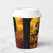 Nevermore Halloween Black Crow Specter Vollmond Pappbecher (Rechts)