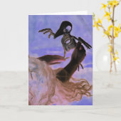 "Nevermore" Hände, Spooky Hair, Fake Bird Skelett Karte (Gelbe Blume)