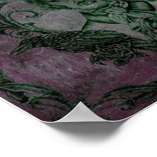 Nevermore Lila Poster (Ecke)