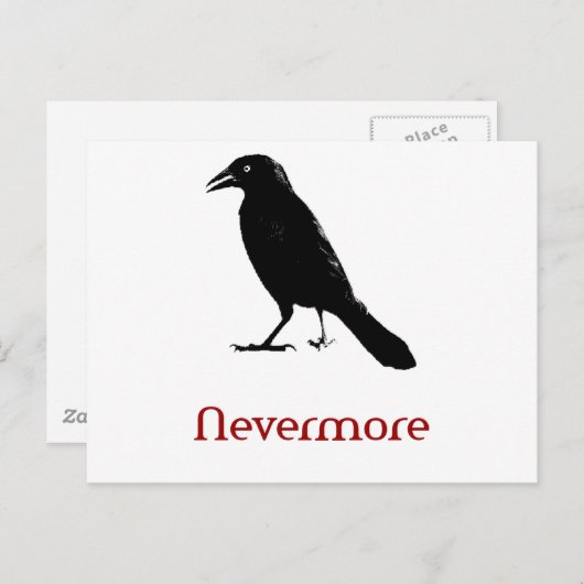 Nevermore Postkarte (Vorne/Hinten)