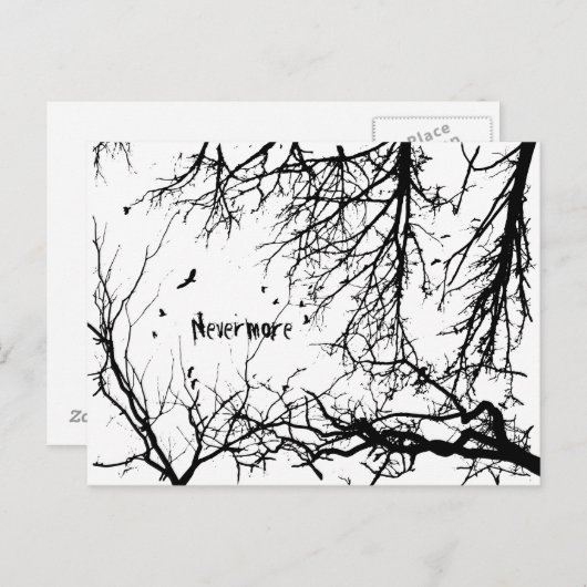 Nevermore Postkarte (Vorne/Hinten)