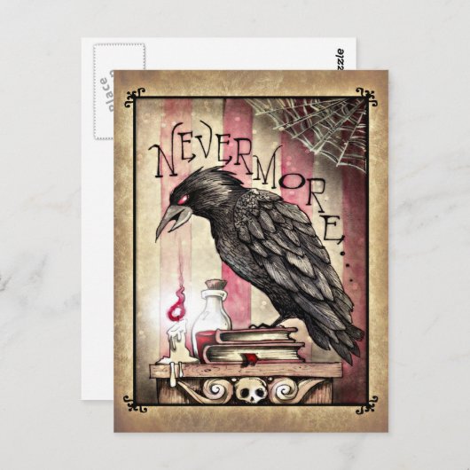 Nevermore Postkarte (Vorne/Hinten)