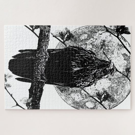 Nevermore Raven and the moon Puzzle (Horizontal)