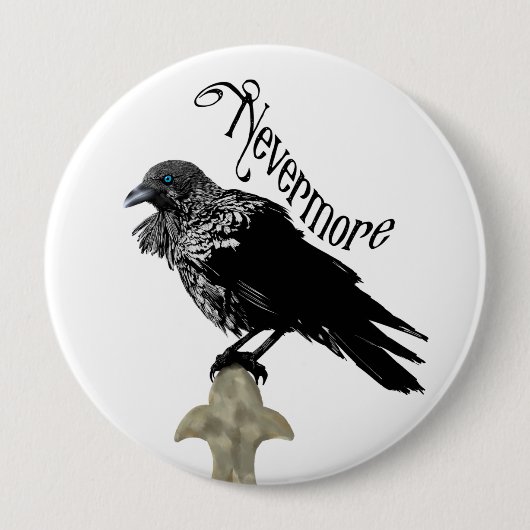 Nevermore Raven Button (Vorderseite)