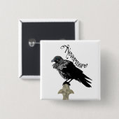 Nevermore Raven Button (Vorne & Hinten)