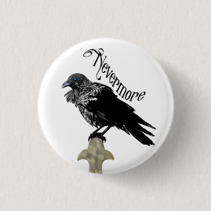 Nevermore Raven Button