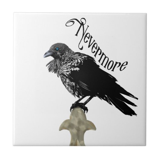 Nevermore Raven Fliese (Vorderseite)