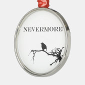 Nevermore Raven Gedicht Edgar Allan Poe Design Ornament Aus Metall (Links)