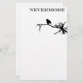 Nevermore Raven Gedicht Edgar Allan Pose Zitat Briefpapier (Vorne/Hinten)