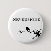 Nevermore Raven Gedicht Edgar Allan Pose Zitat Button (Vorderseite)