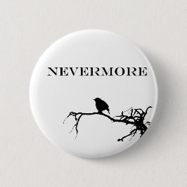 Nevermore Raven Gedicht Edgar Allan Pose Zitat Button