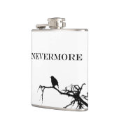 Nevermore Raven Gedicht Edgar Allan Pose Zitat Flachmann (Links)