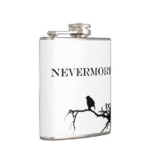 Nevermore Raven Gedicht Edgar Allan Pose Zitat Flachmann (Rechts)