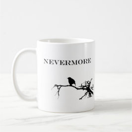 Nevermore Raven Gedicht Edgar Allan Pose Zitat Kaffeetasse