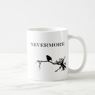Nevermore Raven Gedicht Edgar Allan Pose Zitat Kaffeetasse