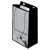 Nevermore Raven Gedicht Edgar Allan Pose Zitat Kleine Geschenktüte (Vorderseite Schrägansicht)