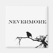 Nevermore Raven Gedicht Edgar Allan Pose Zitat Magnet (Vorne)
