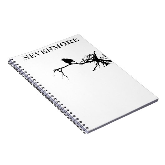 Nevermore Raven Gedicht Edgar Allan Pose Zitat Notizblock (Rechte Seite)