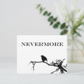 Nevermore Raven Gedicht Edgar Allan Pose Zitat Postkarte (Stehend Vorderseite)