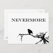 Nevermore Raven Gedicht Edgar Allan Pose Zitat Postkarte (Vorne/Hinten)