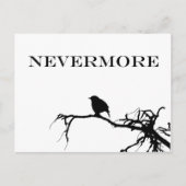 Nevermore Raven Gedicht Edgar Allan Pose Zitat Postkarte (Vorderseite)