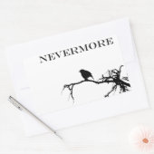 Nevermore Raven Gedicht Edgar Allan Pose Zitat Rechteckiger Aufkleber (Umschlag)