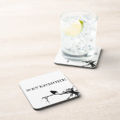 Nevermore Raven Gedicht Edgar Allan Pose Zitat Untersetzer (Rechte Seite)