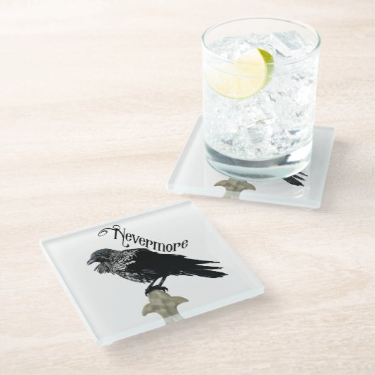 Nevermore Raven Glasuntersetzer (Schrägansicht)