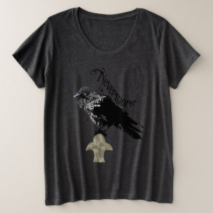 Nevermore Raven Große Größe T-Shirt