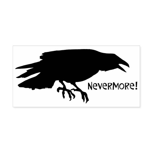 "Nevermore" Raven Gummistempel (Prägung)