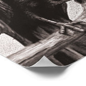 Nevermore Raven im Nebelposter Poster (Ecke)