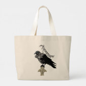 Nevermore Raven Jumbo Stoffbeutel (Rückseite)