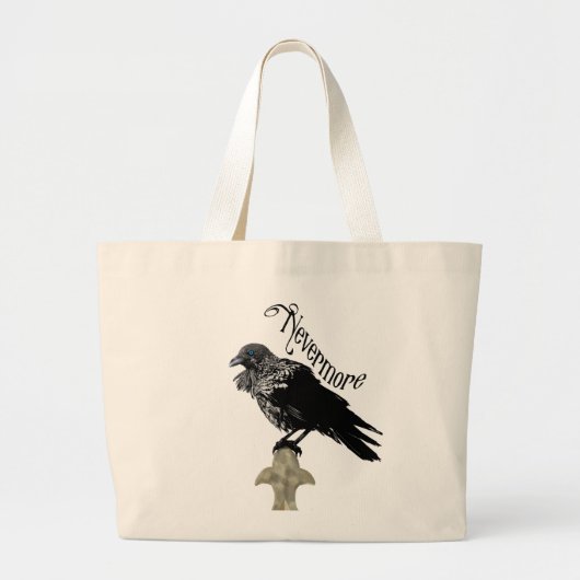 Nevermore Raven Jumbo Stoffbeutel (Vorne)