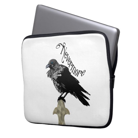 Nevermore Raven Laptopschutzhülle (Vorderseite Links)