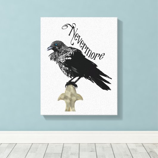 Nevermore Raven Leinwanddruck (Insitu (Holzboden))