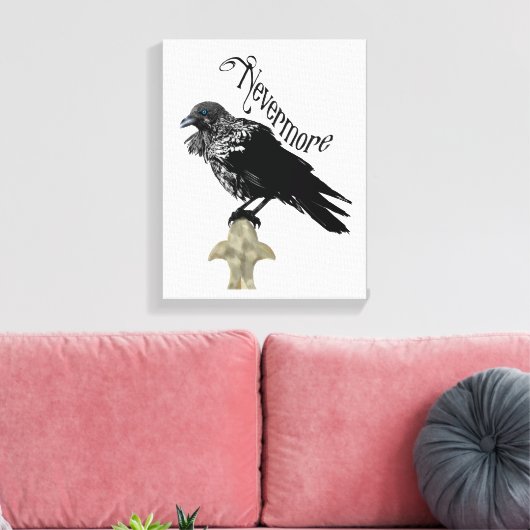 Nevermore Raven Leinwanddruck (Insitu (Wohnzimmer))