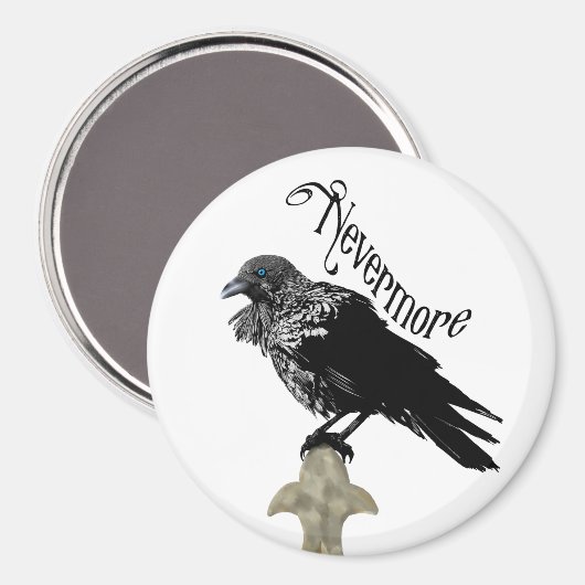 Nevermore Raven Magnet (Vorderseite/Rückseite)