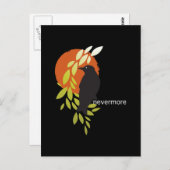 Nevermore - Raven & Moon von Poe Postkarte (Vorne/Hinten)