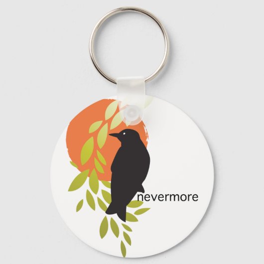 Nevermore - Raven & Moon von Poe Schlüsselanhänger (Vorderseite)