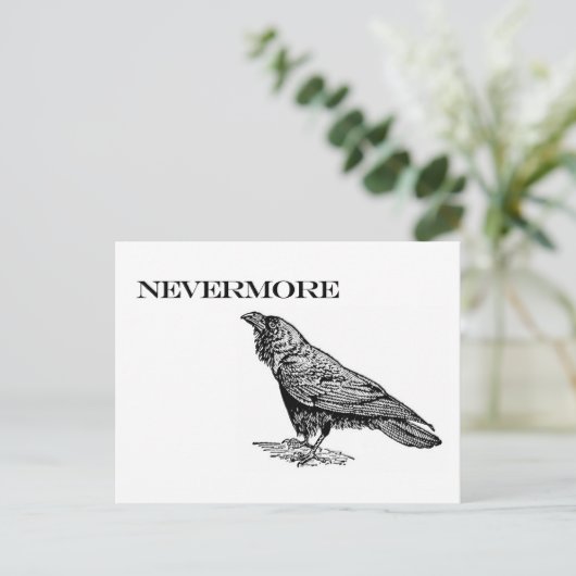 Nevermore Raven Postkarte (Stehend Vorderseite)