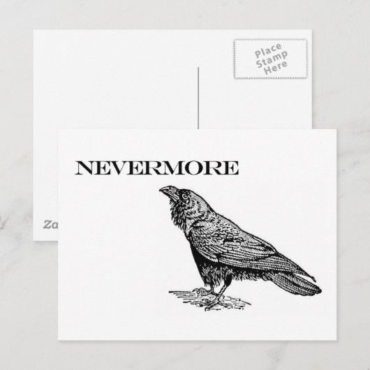 Nevermore Raven Postkarte (Vorne/Hinten)